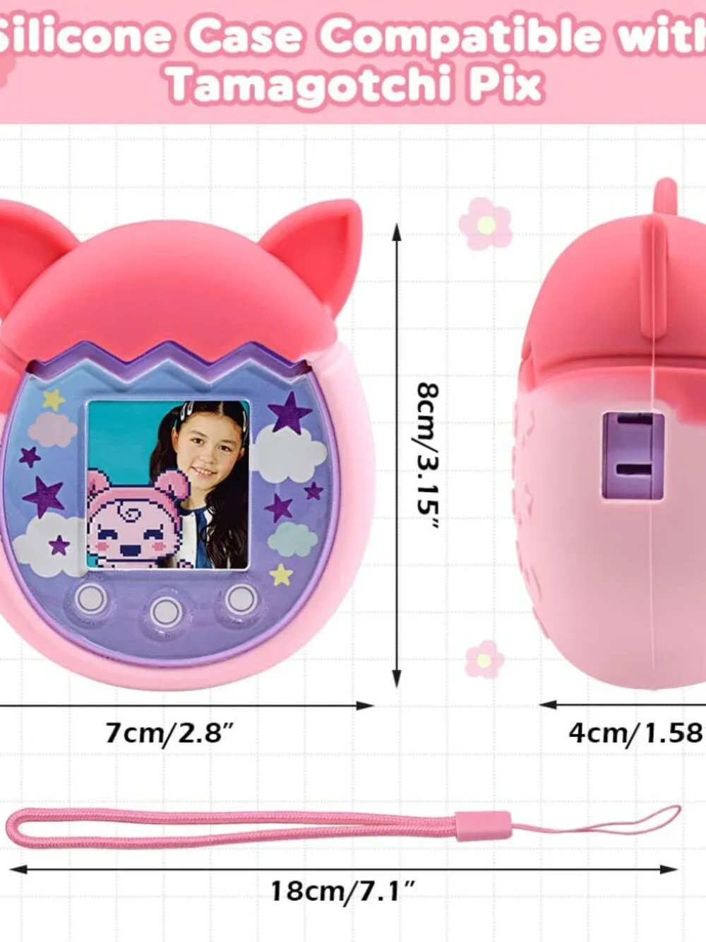 Winceed Silicone Case for Tamagotchi Pix Virtual Pet Game Machine, Protective Co